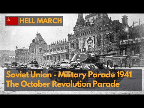 The Real Soviet March - Moscow military parade 1941 during WWII