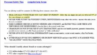 Avoiding craigslist scams and fraud