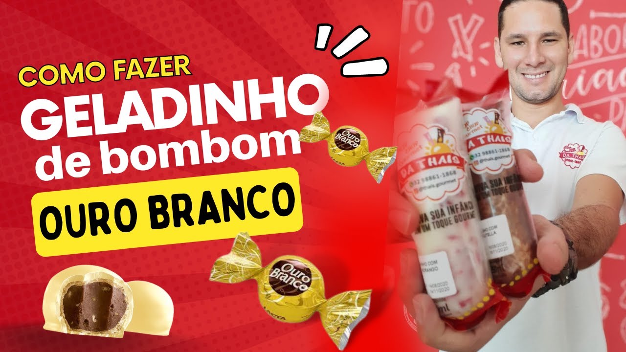 Como Fazer Geladinho de Bombom Ouro Branco! Irresistível...