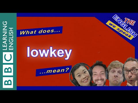 What does 'lowkey' mean? The English We Speak