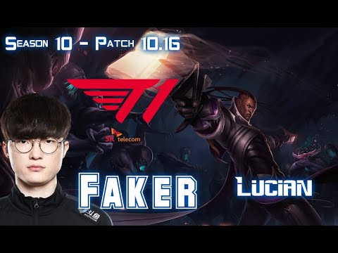 T1 Faker LUCIAN vs URGOT Top - Patch 10.16 KR Ranked