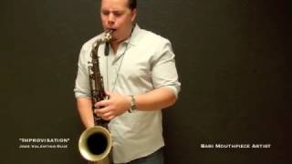 Jose Valentino Ruiz playing tenor saxophone
