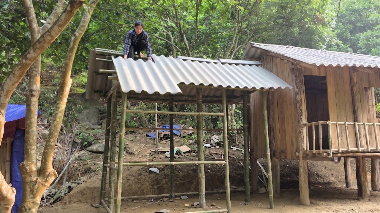 Single Mom Builds a Kitchen Alone, Step by Step Completing Her New Home