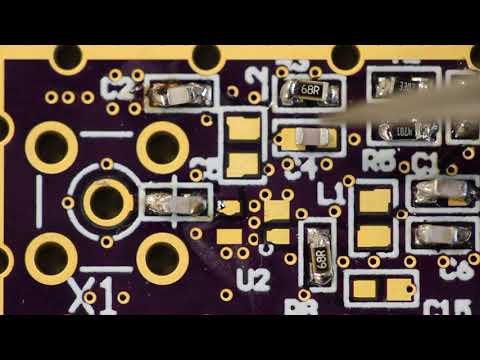 Building a Radio Horn Telescope - LNA -Soldering a Capacitor onto the Circuit Board