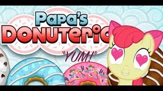 DONUTS!! | Apple bloom play's Papa's Donuteria and Papa Louie: When Pizzas Attack!