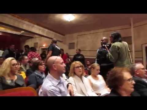 Water Protectors Boldly Disrupt Governors' Debate Speaking Truth to Power #NoDAPL