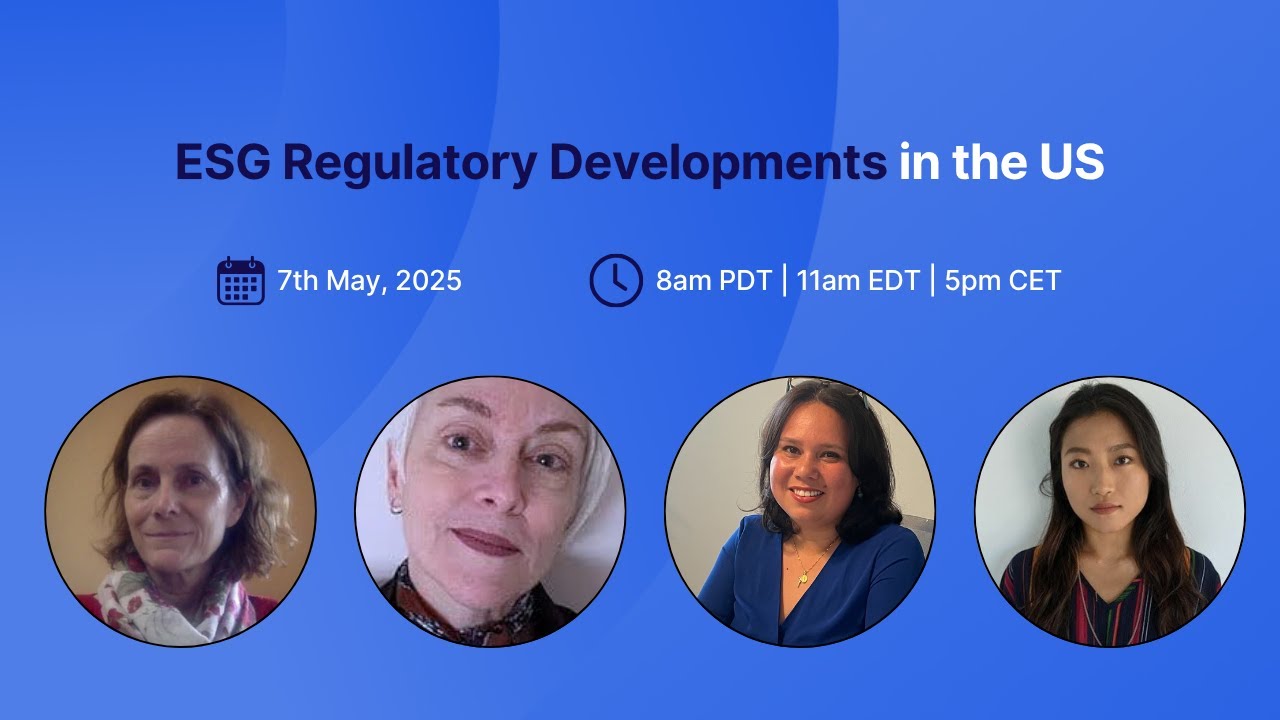 ESG Regulatory Developments in the US | Compliance & Risks