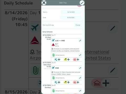 Trip Planner: Shared Calendar