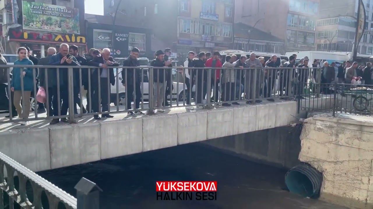 Yüksekova’da dereye dökülen yakıt vatandaşları endişelendirdi
