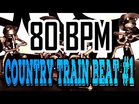 80 BPM - Country Train beat #1 - 4/4 Drum Beat - Drum Track