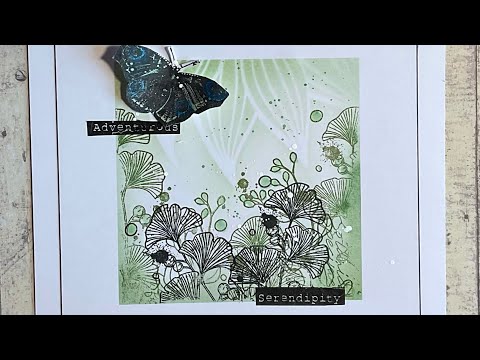 A Delicate Card Design in Green by Jo Rice #Aall&create