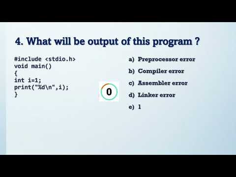 8 C Programming MCQ s based on error handling interview Placement Programming errorhandling