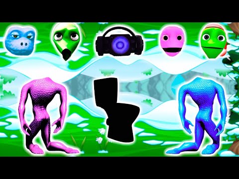 Toilet Anti-Patila Wrong Heads Patila and Dame tu Cosita with Camera Man Challenge Game Dance 3