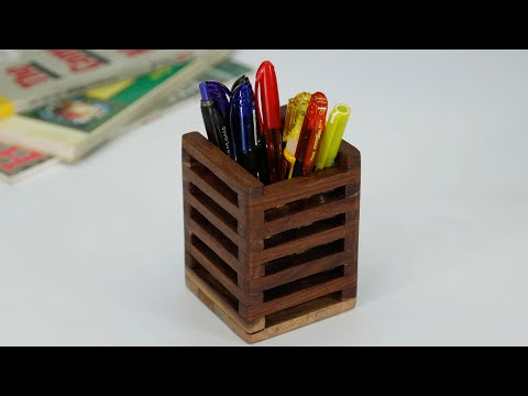 Logo Print Wooden Promotional Pen Stand With Coaster Clock in Chennai