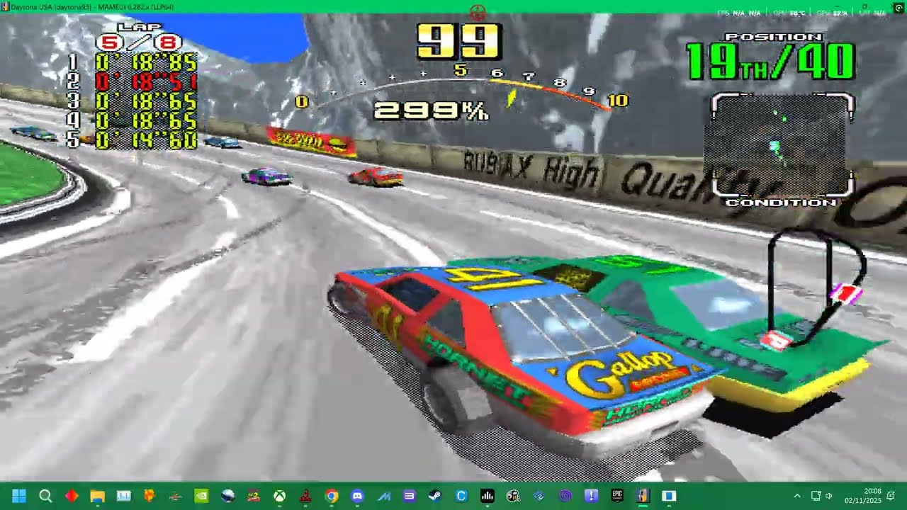 MAME 282 SEGA MODEL 2 - DAYTONA USA 1993  - ALL 3 TRACKS 1-3   ATTRACT MODE - 2025 UK ARCADES