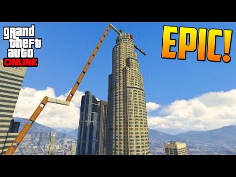 SUPER MEGA RAMPA ULTRA LARGA!!! GUAU! - Gameplay GTA 5 Online Funny Moments (Carrera GTA V PS4)