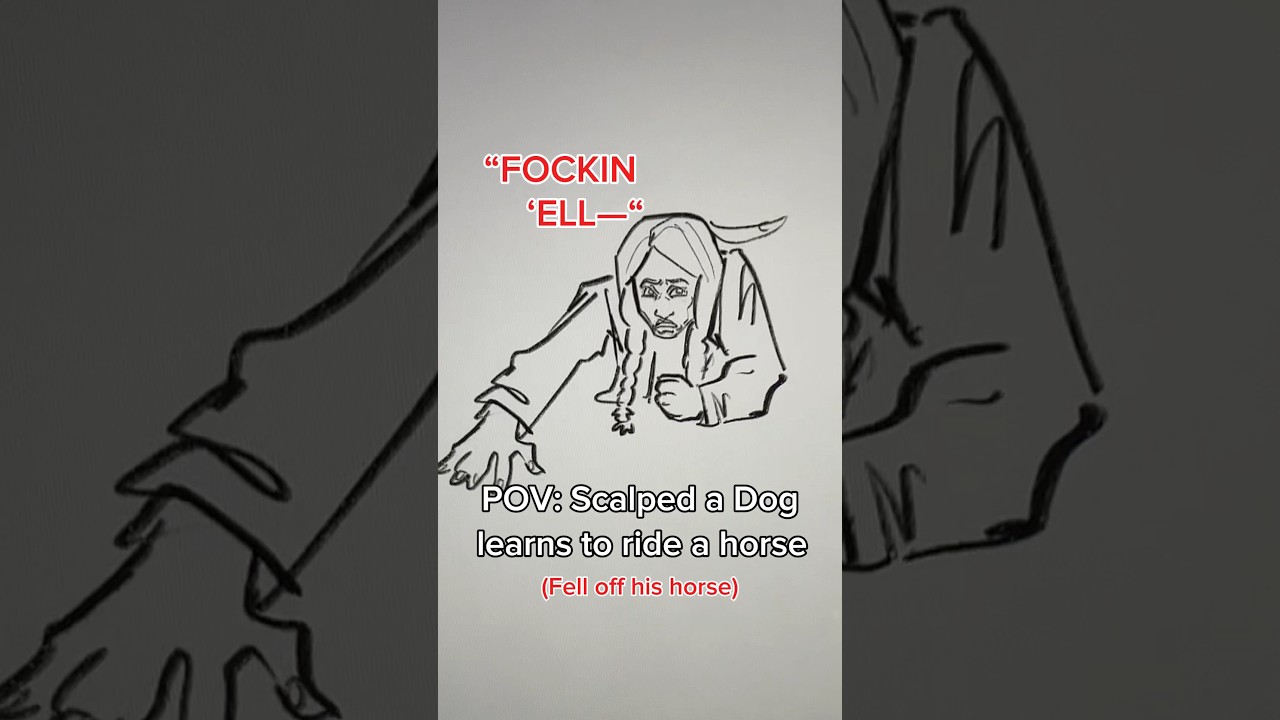 Scalped-a-dog rides a horse 🥹 #art #artist #fypシ #digitalart #fypage #fyp #theson #memes #funny