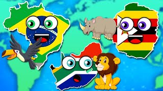 Discover Countries With The Best Wildlife Around The World! | Geography For Kids | KLT Geography