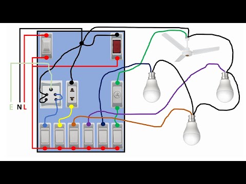 Electrical house wiring 4 gang switch connection