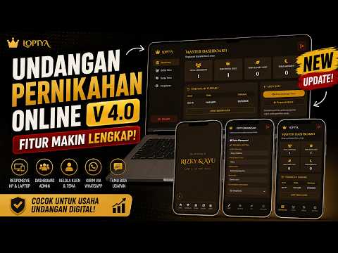 Terbaru! Undangan Pernikahan Online V4.0 - Full Fitur, Dashboard Admin & Pelanggan
