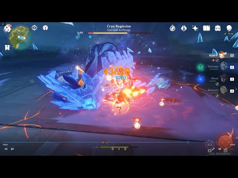 Klee lv80 dps C0 vs Cryo Regisvine (4hits)