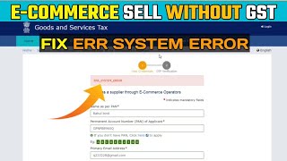 goods and services tax Err system error fix ! meesho selling without gst