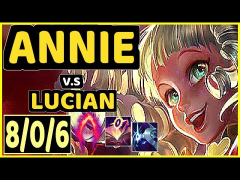 ANNIE BOT (ANNIE) vs LUCIAN - 8/0/6 KDA MID GAMEPLAY - NA Ranked GRANDMASTER