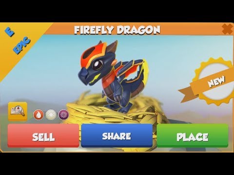 ❤  EPIC FIREFLY dragon hatched. How to get FIREFLY dragon. Dragon Mania Legends.