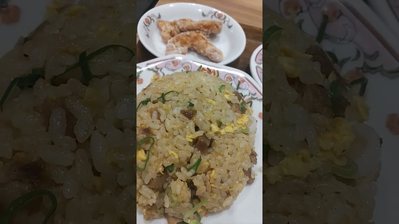 Japanese fried rice (chahan ) dumpling (gyouza) itadaikimasu!!!!#foods