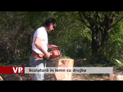 Scupltură în lemn cu drujba