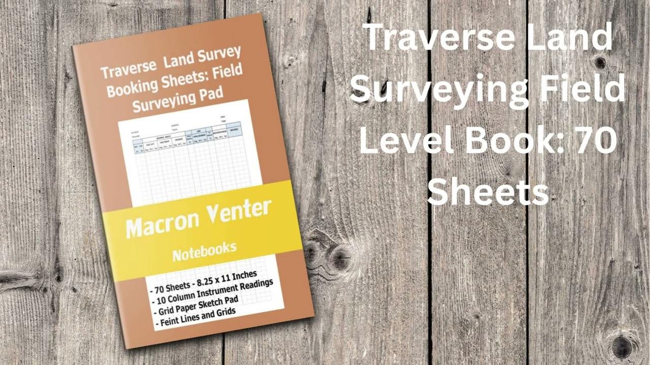 Field Surveying Book - Traverse Land Survey Level Book - 70 Sheets