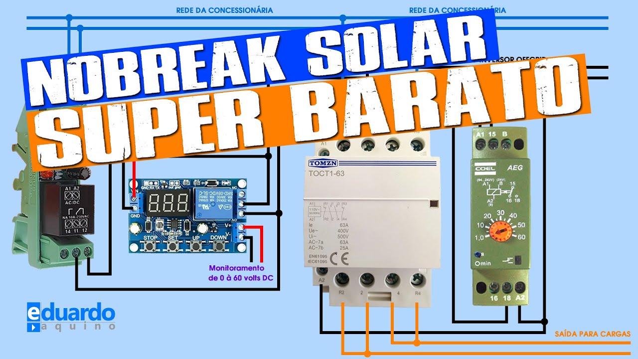 Revelado: Nobreak Solar Offgrid de Forma FÁCIL Muito BARATO