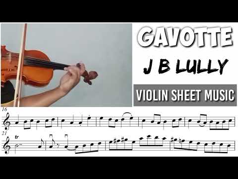 Free Sheet || Gavotte - J B Lully || Violin Sheet Music