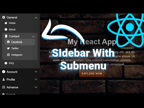 Create a sidebar with submenu using React.JS