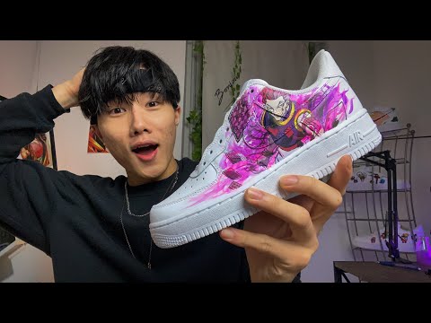 SPENDING 500 MINUTES painting HISOKA CUSTOM SHOES
