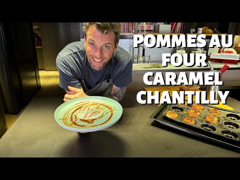 Baked Caramel Apples with Whipped Cream