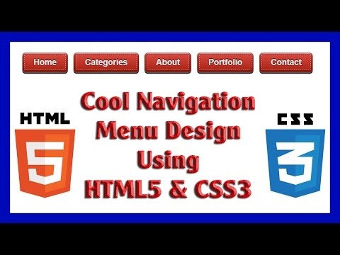 Cool Navigation Menu Design Using HTML5 CSS3 | Web Design Tutorial