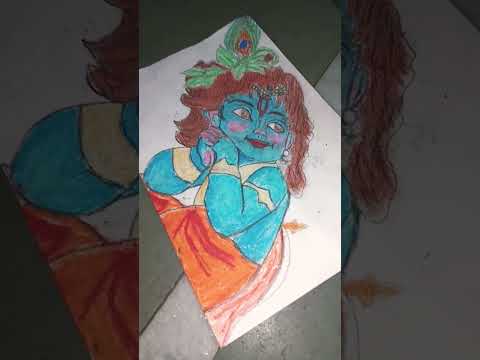 Drawing of Krishna ji #drawing #Krishna ji art#art # Tanvesh yadav arts05 #drawing #shortvideo .
