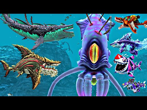 Hungry Shark World New Shark | Giant Colossal Squid Boss | New UNDERSHARKER Shark Update