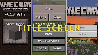 Evolution Of Minecraft Title Screen / Main Menu