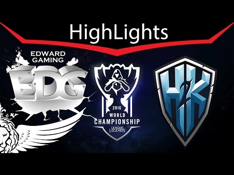 EDG vs H2K Day 4 Highlights & Summary 2016 World Championship [HD]