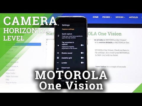 How to Activate Camera Leveler in Motorola One Vision - Photo Stabilization