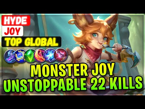 Monster Joy Unstoppable 22 Kills [ Top Global Joy ] Hyde - Mobile Legends Gameplay Emblem And Build.
