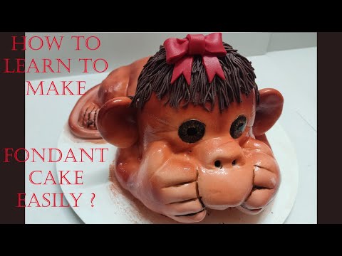 fondant monkey cake