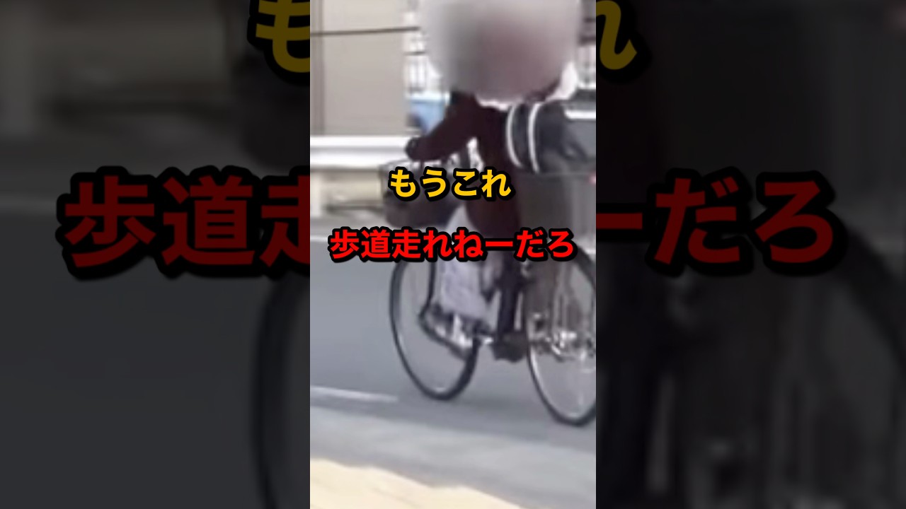 もう自転車の歩道走行は無理やろ… #車道 #通行区分違反 #徐行運転 #高市早苗内閣総理大臣 #岸田文雄 #公明党 #青切符 #制度導入 #新ルール #交通違反