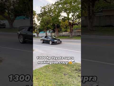 The craziest video in a 1300 horsepower Toyota Supra. 😱☠️ #2jz #supra #miami
