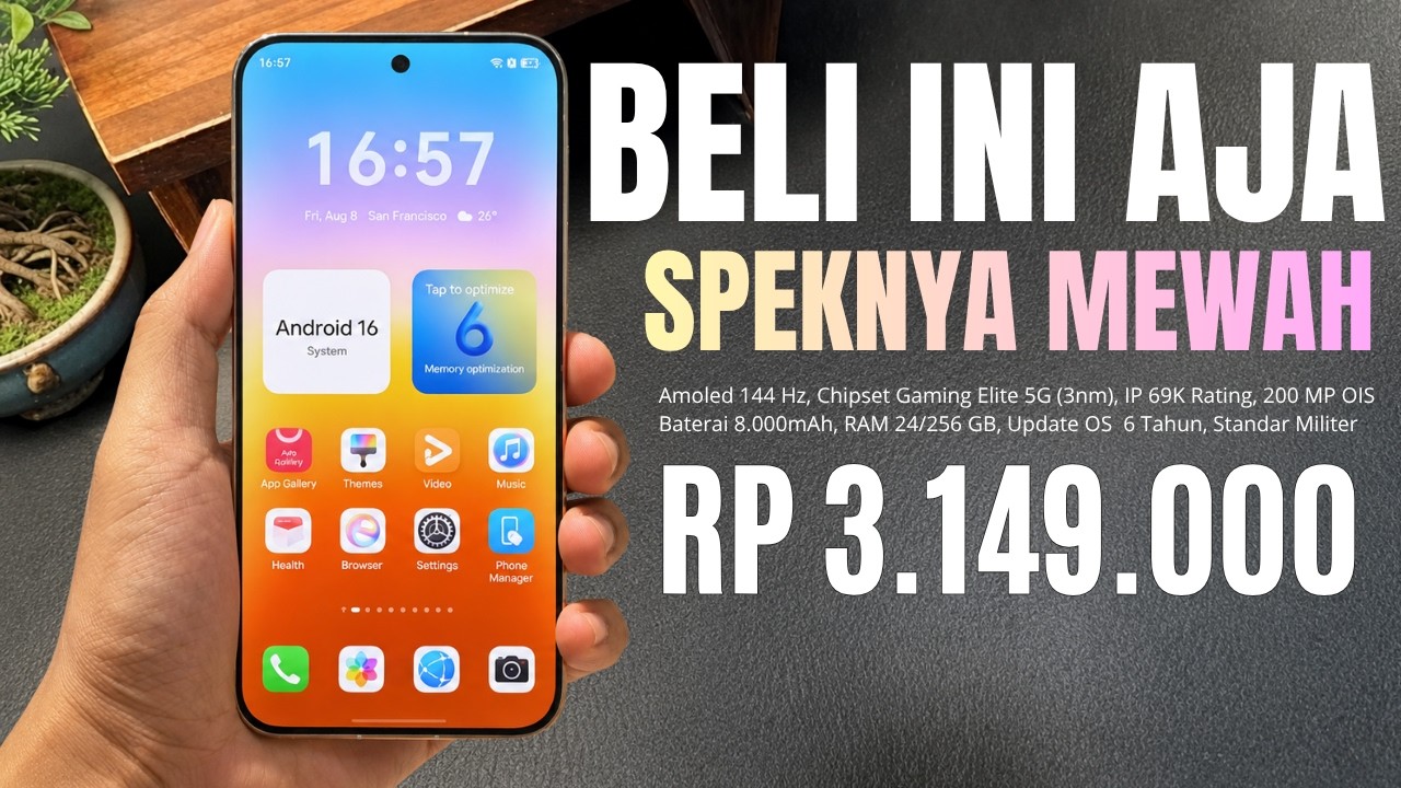 GILAA TERLALU MEWAH‼️8000mAh, 200 MP OIS - HP 3 JUTAAN TERBAIK DAN TERBARU 2026