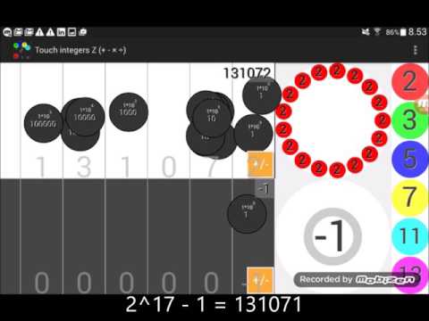 Touch Integers ℤ (+ - × ÷) Video