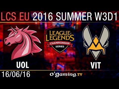 Unicorns of Love vs Vitality - LCS EU Summer Split 2016 - W3D1