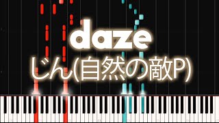 JIN - daze | PIANO MIDI